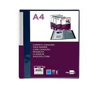 Cartella leiderpapel 80 custodie canguro pp din a4 blu traslucido copertina e dorso personalizzabile