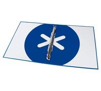 Cartella leiderpapel Antartik A4 foderata 4 anelli 25 mm rotondi blu scuro