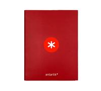 Cartella leiderpapel Antartik A4 foderata 4 anelli 25 mm rotondi colore lampone