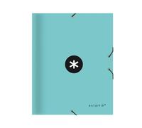 Cartella leiderpapel antartik classificatrice a4 12 reparti gomma cartone foderato color menta