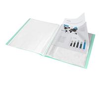 Cartella leiderpapel vetrina 10 buste polipropilene din a4 verde mela opaco