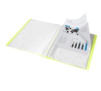 Cartella leiderpapel vetrina 20 buste polipropilene din a4 giallo fluor opaco