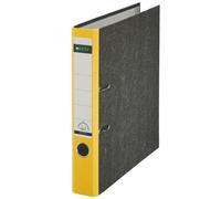 Cartella LEITZ dorso largo 5,2 cm DIN A4 cartoncino marmorizzato giallo NEW