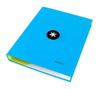 Cartella Liderpapel Anthracik A4 foderata 4 anelli 25 mm rotondi colore blu