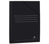 Cartella Mariola Folio in Cartoncino Laminato 500gr/m2 - Misure 34x25cm - Chiusura con Gomma Elastica - Colore Nero