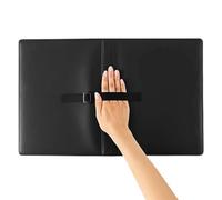 Cartella musicale A4 - organizer per spartiti corali in pelle PU, cartella deluxe con elastico per prestazioni, maniglia per il trasporto a 3 fori, per scuola, ufficio, banda, viaggi, sala riunioni