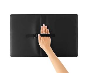 Cartella musicale A4 - organizer per spartiti corali in pelle PU, cartella deluxe con elastico per prestazioni, maniglia per il trasporto a 3 fori, per scuola, ufficio, banda, viaggi, sala riunioni
