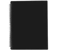 Cartella musicale con design a chiave di violino, formato A4, 40 pagine, rilegatura a spirale, organizer con pagine antiriflesso, copertina nera per musicisti