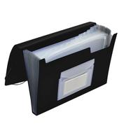 Cartella nera Q-Connect a 12 scomparti KF01276