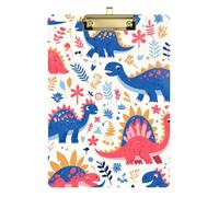 Cartella per appunti clinica formato A4 con dinosauro color pesca blu pesca per infermieristica cartellina portablocco acrilico carino per forniture scolastiche per insegnanti di scuola superiore