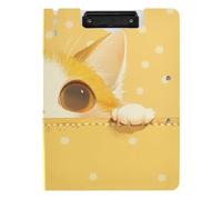 Cartella per appunti con simpatico gatto arancione cartone animato A4 portablocco orizzontale e verticale doppia clip scuola con copertina