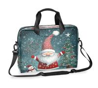 Cartella per computer portatile da 15,7 pollici con gnomo natalizio pupazzo di neve invernale vacanza per laptop borsa per computer da 15,7 pollici con tracolla staccabile, custodia per laptop borsa