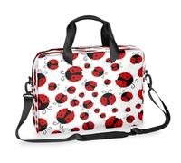 Cartella per computer portatile da 15,7 pollici con stampa divertente a tema coccinella rossa con stampa cartone animato, borsa per computer da 15,7 pollici con tracolla staccabile, custodia per
