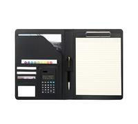 Cartella per conferenze di lavoro in pelle Appunti Cartella portadocumenti formato lettera con portablocco per carte di credito tasca porta penna porta documenti