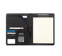 Cartella per conferenze di lavoro in pelle Appunti Cartella portadocumenti formato lettera con portablocco per carte di credito tasca porta penna porta documenti