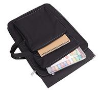 Cartella per disegni artistici formato A3, borsa da trasporto per disegni, impermeabile, zaino per bozzetti, borsa a tracolla per tavolozze, pennelli, matite 19x14inch(50x37cm) Nero