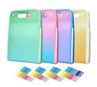 Cartella per Documenti - Organizzatore per File e Documenti Cartelle Espandibili | 4 Pezzi 13 Tasche Raccoglitore Colorato Per Fogli A4 Organizzazione Bollette Mensili Ricevute Per La Casa E Per Il