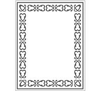 Cartella per goffratura, dimensioni 11 x 14 cm, spessore 2 mm, telaio, 1 pezzo