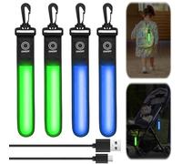 Cartella per la scuola con luce lampeggiante a LED, 3 modalità USB, ricaricabile, riflettente, luce di sicurezza, lampeggiante, zaino per la scuola per bambini, impermeabile, riflettore per zaini