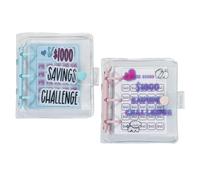 Cartella Per La Sfida Di Risparmio Da 2 Pezzi, Mini Cartella Di Risparmio, Busta Per La Sfida Di Risparmio Da $ 1000, Busta Per Contanti, Mini Portafoglio Di Risparmio