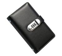 Cartella per la sfida di risparmio - Robusto PVC nero per centinaia di carte, pratico organizer per pianificazione finanziaria riutilizzabile, raccoglitore portatile per uso domestico.