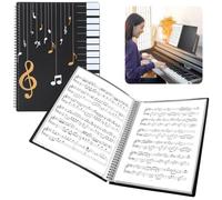 Cartella per musica da 120 pagine, raccoglitore per organizzare fogli A4, porta spartiti impermeabili e trasparenti per cori e concerti