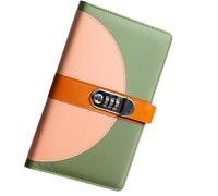 Cartella per ricevute in pelle con 40 tasche, album per raccolta assegni, banconote, banconote, contanti, organizer per contanti, 14 x 23 cm, libro di viaggio con