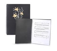 Cartella per Spartiti, 20 Maniche 40 Pagine A4 Cartella per Spartiti per Carta Raccoglitore a Spirale Organizzatore per Leggio (Uno stile