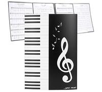 Cartella per Spartiti per Pianoforte a 6 Pagine, Porta Spartito, Formato A4, Espandibile a Tre Volti, per Arrangiamento del Pianoforte