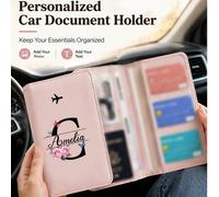 Cartella personalizzata per documenti auto, scatola porta documenti di registrazione e assicurazione del veicolo, può contenere patente di guida, passaporto, carte di credito, unisex, regalo ideale pe