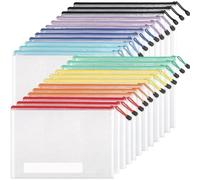 cartella plastica trasparente, 16 sacchetti portaoggetti con cerniera in rete trasparente for Organizzazione casa da viaggio A4 A5 A6 PVC(A4)