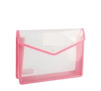 cartella plastica trasparente, 2 pezzi A4 trasparenti. Cartella portadocumenti con bottone a pressione Borsa multicolore(Roze)