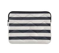 Cartella porta computer sottile con cerniera 33 cm a righe bianche e nere | 33 cm Computer Bag per lavoro Custodia da viaggio para M