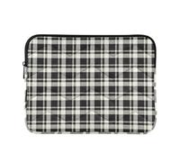 Cartella porta computer sottile con cerniera 33 cm Buffalo Plaid Avorio | Borsa per laptop da 33 cm da donna altego trasparente M