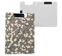 Cartella portablocco bianco nero pietre A4 Appunti Folio doppia clip in metallo portapenne infermieristica clip Board con coperchio