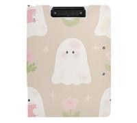 Cartella portablocco carino cartone animato Halloween fantasmi bianchi A4 portablocco Appunti orizzontale e verticale doppia clip infermieristica lavagna con copertina rigida