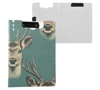 Cartella portablocco con archivio Bellezza Cervo Faces A4 Appunti Raccoglitore orizzontale e verticale doppia clip ufficio clip Board con copertina