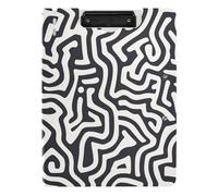 Cartella portablocco con contenitore bianco nero a righe A4 Appunti con raccoglitore a doppia clip portapenne infermieristica clip Board con coperchio