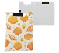 Cartella portablocco dorato con animali mari A4 portablocco con doppia clip portapenne infermieristica con coperchio