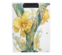 Cartella portablocco Floralmorphic lettera Y giallo zenzero fiore pittura a olio stile A4 portablocco Appunti doppia clip portapenne infermieristica clip Board con coperchio