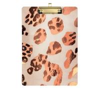 Cartella portablocco formato A4, con foro standard, per polizia, ufficio, infermiere, allenatori di calcio, 22,9 x 30,5 cm, colore: oro rosa