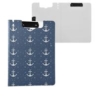 Cartella portablocco Ocean Navy Vector Star A4 Appunti Folio Raccoglitore Doppia Clip Portapenne Nursing Clip Board con coperchio