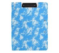 Cartella portablocco vintage blu tinta unita Art A4 Appunti Folio doppia clip in metallo portapenne ufficio clip board con copertina rigida
