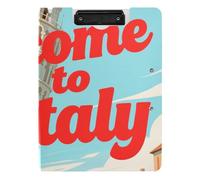Cartella portablocco Welcome to Italy Paesaggio Culture A4 Appunti con Raccoglitore Due Clip Metallo Portapenne Infermieristica Clip Board con coperchio