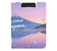Cartella portablocco Welcome to Japan Scenery Culture, formato A4, con supporto orizzontale e verticale, doppia clip per infermieristica, con copertina