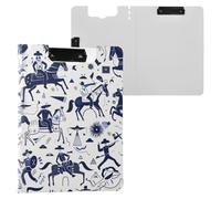 Cartella portablocco West Cowboy Midnight su bianco A4 con raccoglitore due clip in metallo portapenne infermieristica lavagna con coperchio