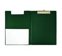 Cartella portaclip Bantex A4 in PVC verde, meccanismo con clip a molla, scrittur