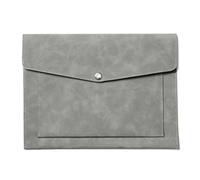 Cartella portadocumenti a busta Borsa, Portafoglio portadocumenti in pelle con busta portadocumenti formato A4, cartella portadocumenti aziendale, borsa portaoggetti multicolore 33x24 cm(Grey)