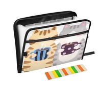 Cartella portadocumenti a fisarmonica con 13 tasche a soffietto con cerniera, per lavoro e casa