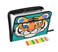 Cartella portadocumenti a fisarmonica con 13 tasche a soffietto e chiusura a cerniera, per lavoro e casa